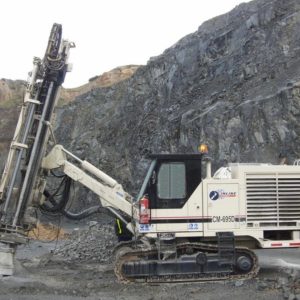 INLINE CM-695D track-mounted drilling rig for sale at quarry site