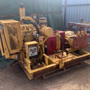 Drilling pump unit for sale, yellow skid-mounted pump