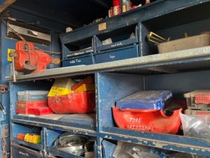 Tool Rack on Isuzu 4x4 Service Truck