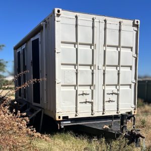 Converted 20ft container accommodation unit with tandem axle trailer custom 6 MAN accommodation