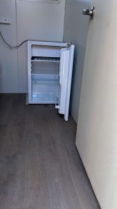 Single fridge inside custom 6 MAN accommodation