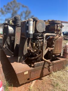 Side view of skid mounted Sullair 1150/350 air compressor