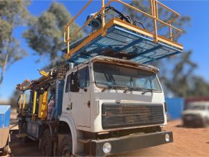 Front view of Hydco 70 rotary drill rig