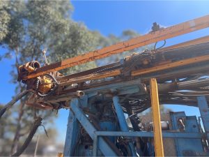 Cyclone arm and mast detail Hydco 70 rotary drill rig
