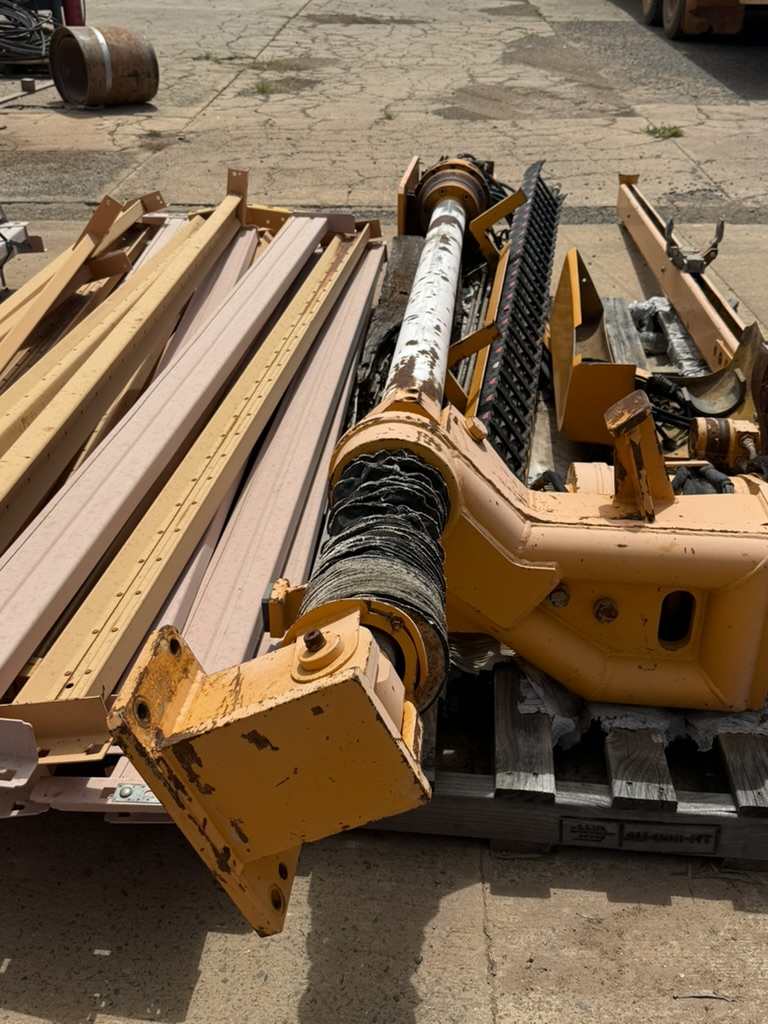 KWL rod loader components arranged on pallets Ref 5841